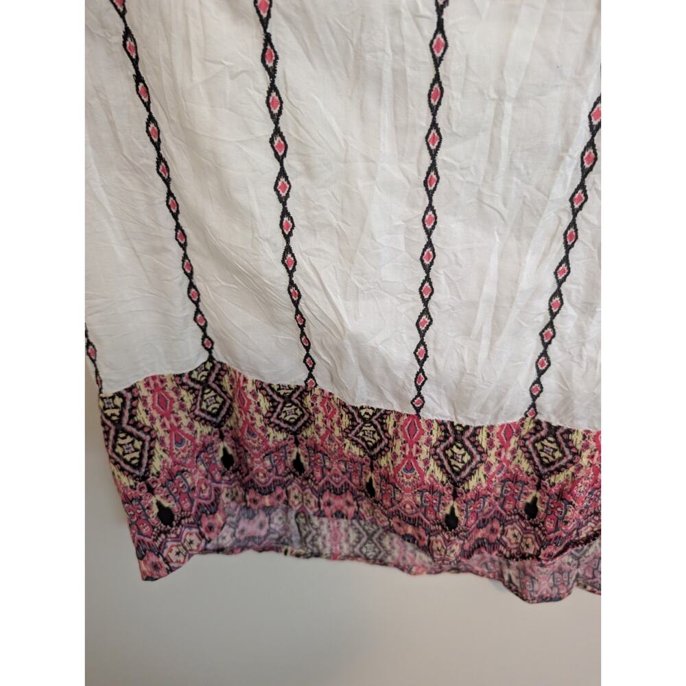 Sundance Amrita Story Dress XL Boho Embroidered Midi White Multicolor Festival - Picture 5 of 12